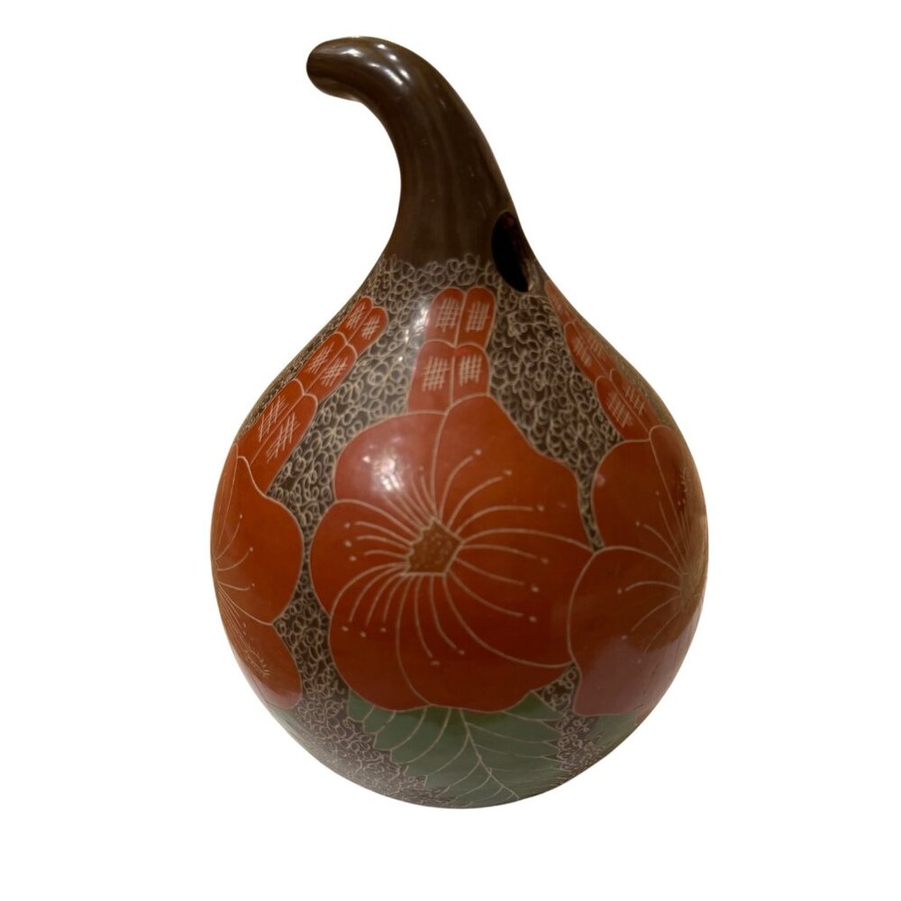 Paulayutierrez Sergio Mayerga Nicaragua Handcrafted Ceramic Gourd Vase